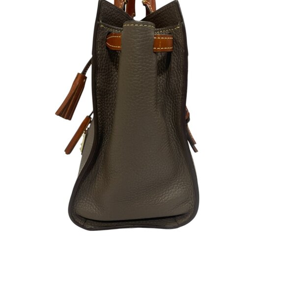 Dooney & Bourke Pebble Grain Elephant Gray and Brown Satchel Handbag 🐘 ❤️ - Picture 12 of 14